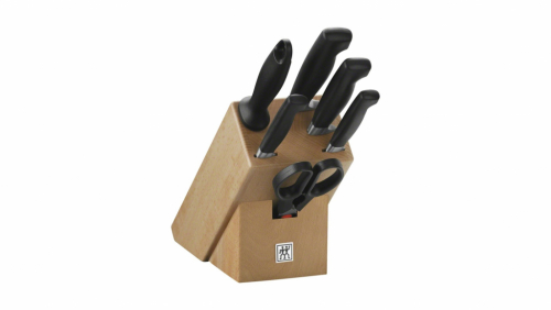 Set of 4 knives in a Zwilling Four Star block