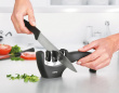 GEFU COLT Pull through knife sharpener Black, Stainless steel