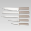Maestro MR-1412-BEIGE Knife set with block + Cutting board set Beige