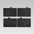Maestro MR-1412-BLACK Knife set with block + Cutting board set Black