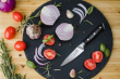 Paring Kohersen Elegance Ebony Wood Vegetable cutter Damascus steel 8,9 cm