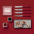 Berkel Steakmesser-Set 4-tlg. Color rosso