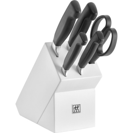 Set of 4 knives in a block Zwilling Four Star - White
