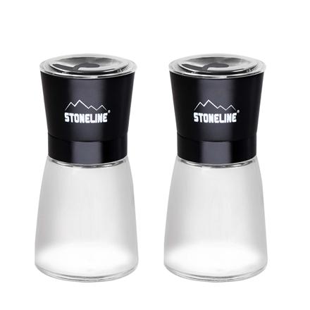 Stoneline | Salt and pepper mill set | 21653 | Mill | Housing material Glass/Stainless steel/Ceramic/PS | The high-quality ceramic grinder is continuously variable and can be adjusted to various grinding degrees. Spices can be ground anywhere between