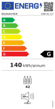 Integreeritav veinikülmik Dunavox DAB-42.117DB