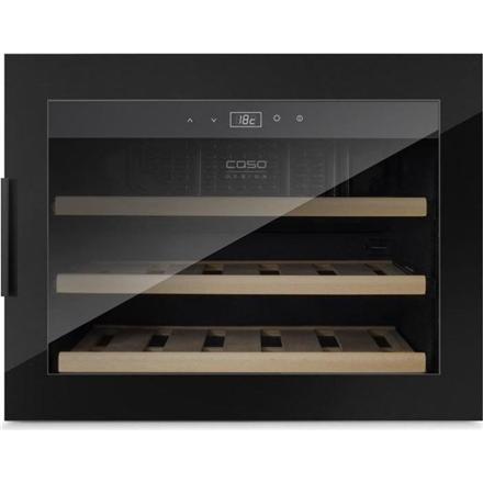 Caso | Wine cooler | WineSafe 18 EB | Energy efficiency class G | Built-in | Bottles capacity 18 bottles | Cooling type Compressor technology | Black