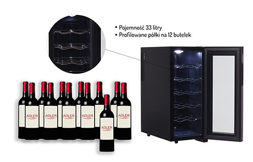 Adler AD 8083 Beverage/wine larder Black