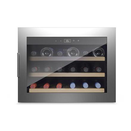 Caso | Wine cooler | WineSafe 18 EB | Energy efficiency class G | Built-in | Bottles capacity Up to 18 bottles | Cooling type Compressor technology | Stainless steel