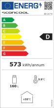 Vitriinkülmik Scandomestic SD217E valge