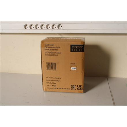 Renew. Caso 00615 Wine Cooler VinoCase, For 1 bottle, LED display, Black | Caso | Wine Cooler | VinoCase | Black | USED, DAMAGED INNERT PACKAGING, SCRATCHED