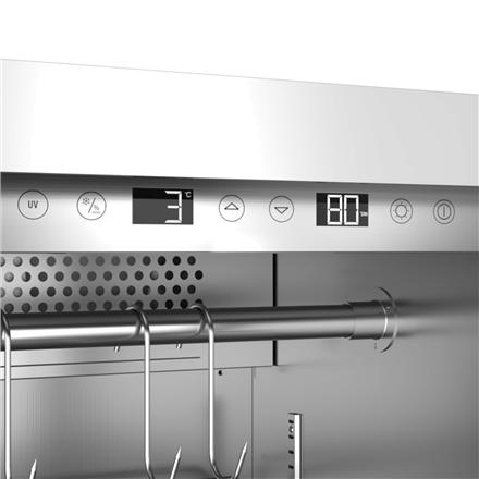 Caso | Dry aging cabinet with compressor technology | DryAged Master 125 | Energy efficiency class Not apply | Food-ageing cabinet with compressor technology | Free standing | Bottles capacity Not apply | Cooling type  Compressor technology | Stainless