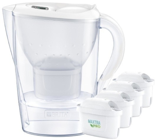 Brita Marella XL 3.5l filter jug + 4 cartridges PRO Pure Performance cartridges White