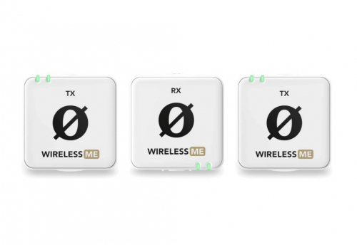 RØDE Wireless ME Dual White - compact wireless Microphone system with two transmitters for two-channel recording