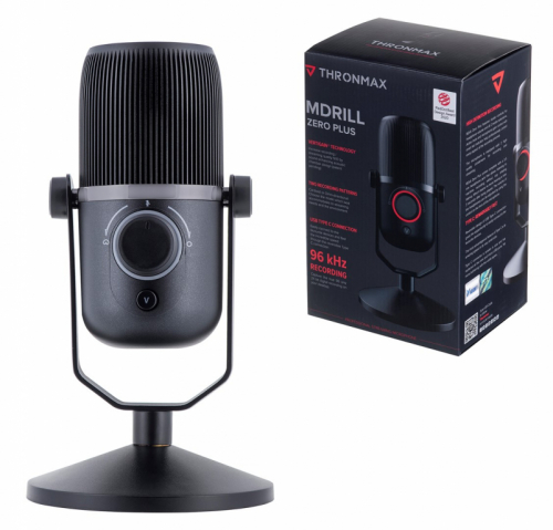 Thronmax MDrill Zero Plus Black Table Microphone