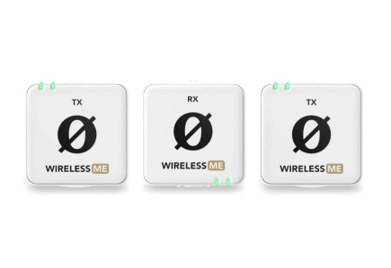 RØDE Wireless ME Dual White - compact wireless microphone system with two transmitters for two-channel recording