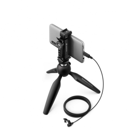 Sennheiser XS LAV USB-C Mobile Kit - lavalier Mikrofon with USB-C connector, with tripod and Manfrotto smartphone holder