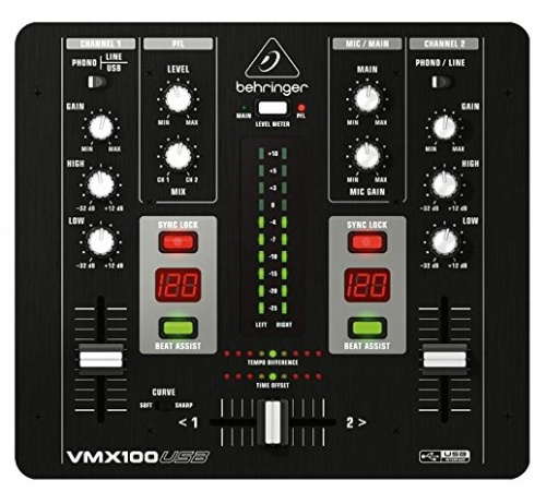 Behringer VMX100USB audio mixer 2 channels Must
