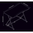 Techly Gaming Desk for PC with Angular Ergonomic Edge Black