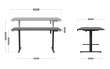 Electric desk MA-Leader 7.6 Black
