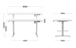 Electric desk MA-Leader 7.6 White