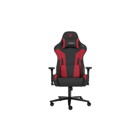 Genesis mm | Backrest upholstery material: Fabric, Eco leather, Seat upholstery material: Fabric, Base material: Metal, Castors material: Nylon with CareGlide coating | Black/Red NFG-1927