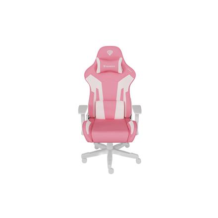 Genesis Gaming Chair Nitro 710 Backrest upholstery material: Eco leather, Seat upholstery material: Eco leather, Base material: Nylon, Castors material: Nylon with CareGlide coating | Pink/White NFG-1929