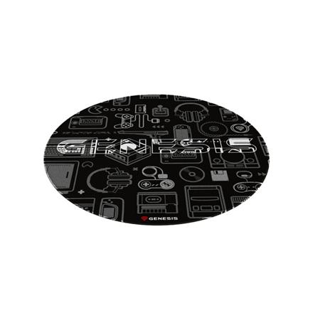 GENESIS Tellur 300 Round Gear Protective Floor Mat, 100cm, Black | Genesis Protective Floor Mat Tellur 300 Round Gear Polyester | Floor Mat | Multicolor NDG-2083