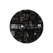 GENESIS Tellur 300 Round Gear Protective Floor Mat, 100cm, Black | Genesis Protective Floor Mat Tellur 300 Round Gear Polyester | Floor Mat | Multicolor NDG-2083