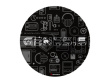 GENESIS Tellur 300 Round Gear Protective Floor Mat, 100cm, Black | Genesis Protective Floor Mat Tellur 300 Round Gear Polyester | Floor Mat | Multicolor