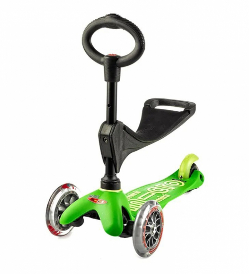 Micro three-wheeled scooter/rider Mini 3in1 Deluxe Green