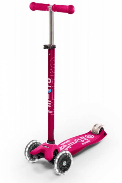 Micro Mobility Maxi Micro Deluxe LED Kids Three wheel scooter Pink