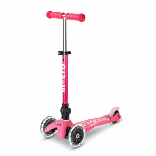 Micro folding scooter Mini DELUXE LED Pink