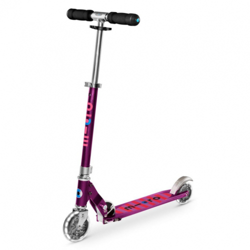 Micro scooter Sprite LED purple stripe