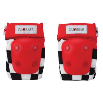 Globber Set of Knee and Elbow Pads, Racing, 529-001 | Red 5010111-0139