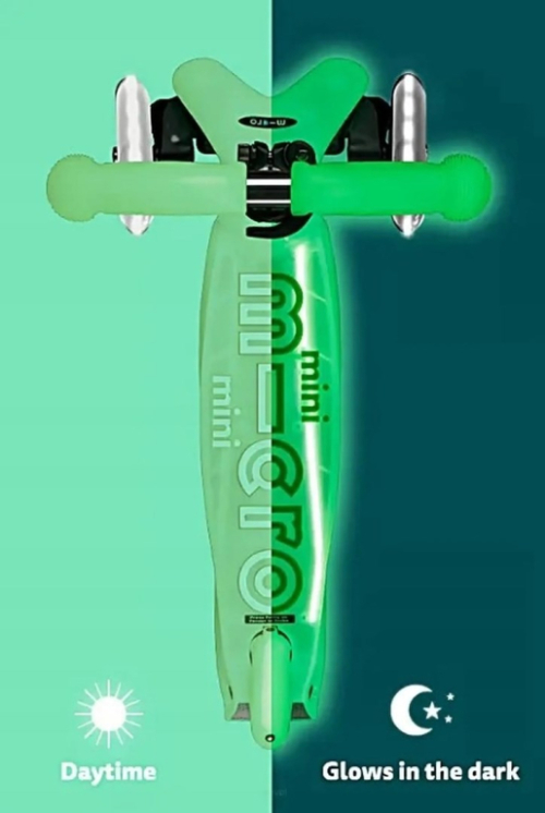 Mini Micro Deluxe Glow LED Plus Icy Lime scooter