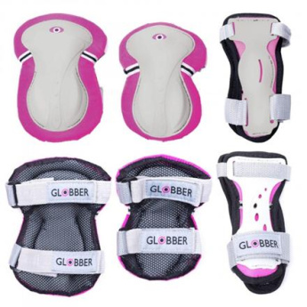 GLOBBER elbow and knee pads PROTECTIVE JUNIOR  DEEP PINK XS RANGE B ( 25-50KG ),541-110 | Globber 5010111-0127
