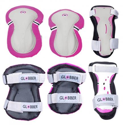 GLOBBER elbow and knee pads PROTECTIVE JUNIOR  DEEP PINK XS RANGE B ( 25-50KG ),541-110 | Globber 5010111-0127