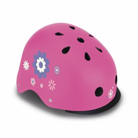 Globber Helmet Elite Lights Flowers  507-310 Pink 5010111-0199