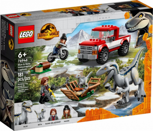 LEGO Blocks Jurassic World 76946 Blue & Beta Velociraptor Capture