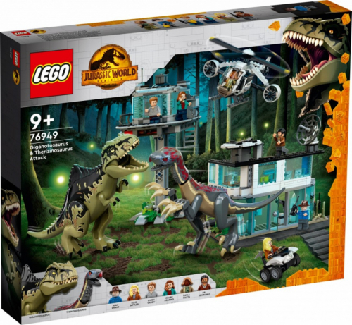LEGO Blocks Jurassic World 76949 Giganotosaurus & Therizi nosaurus Attack