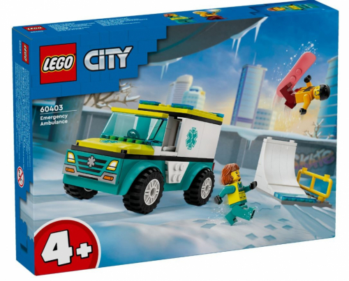 LEGO LEGO City 60403 Emergency Ambulance and Snowboarder