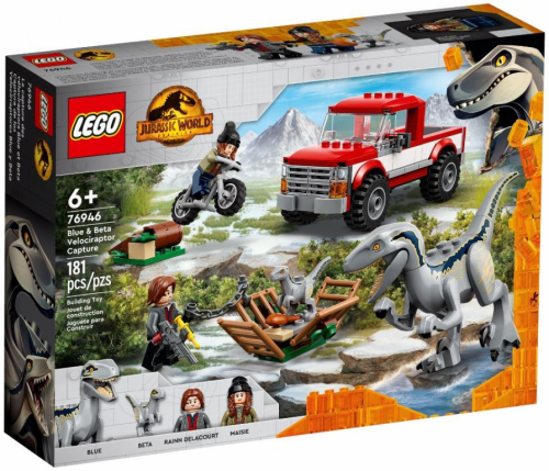 LEGO JURASSIC WORLD 76946 BLUE & BETA VELOCIRAPTOR CAPTURE