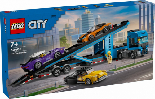 LEGO Bricks City 60408 Car Transporter Truck with Sports Car