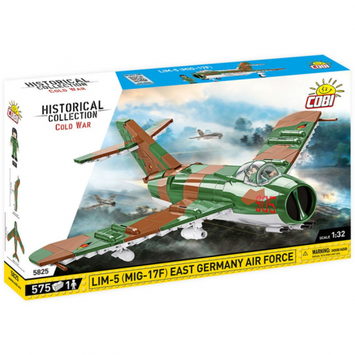 COBI 5825 Historical Collection Cold War Fighter Aircraft LIM-5 ( MiG-17F ) East Germany Air Force 575 Bricks