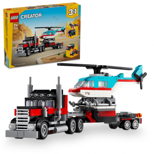 LEGO CREATOR 3 IN 1 31146 FLATBED TRUCK WITH HELICOPTER