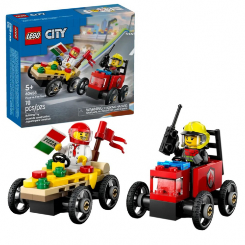 LEGO CITY 60458 Pizza vs. Fire Truck