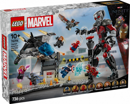 LEGO Blocks Super Heroes 76314 Captain America: Civil War Action Battle