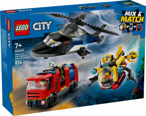 LEGO Helicopter, Fire Truck & Submarine Remix