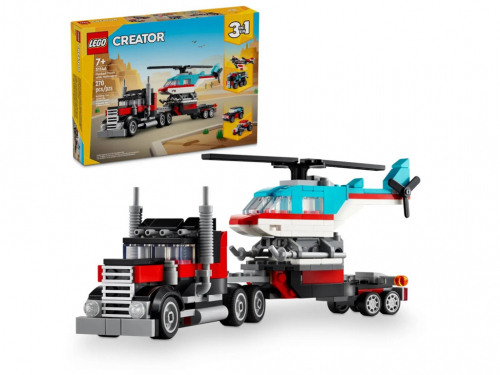 LEGO CREATOR 3 IN 1 31146 FLATBED TRUCK WITH HELICOPTER