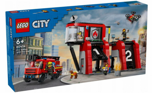 LEGO Klocki City 60414 Remiza strażacka z wozem strażackim